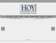 Tablet Screenshot of hoyconstruction.com